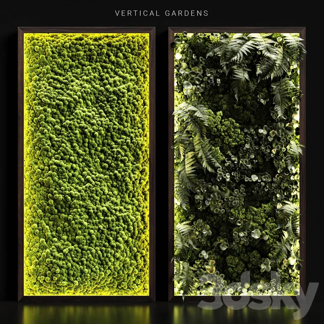 Plants – Flowers – 3D Models Download – Vertical gardens