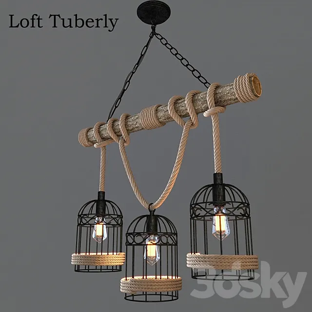 Ceiling chandelier Loft Tuberly 3DS Max - thumbnail 3