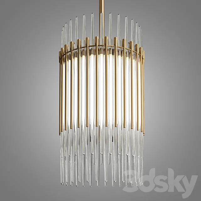 Milano Linear Chandelier 3DS Max - thumbnail 3