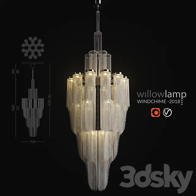 Willowlamp – Windchime -2018 3DS Max - thumbnail 3