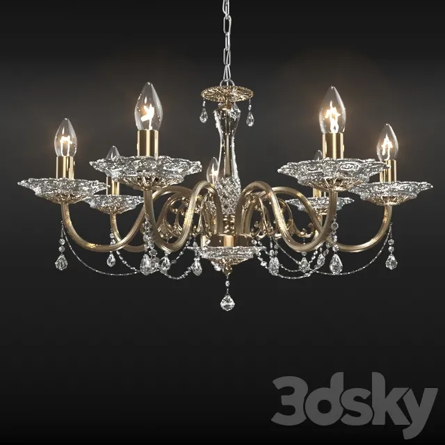 Chandelier H8499_07_A_G 3DS Max - thumbnail 3