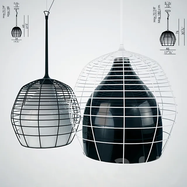 Diesel by Foscarini – Cage Pendant 3DS Max - thumbnail 3