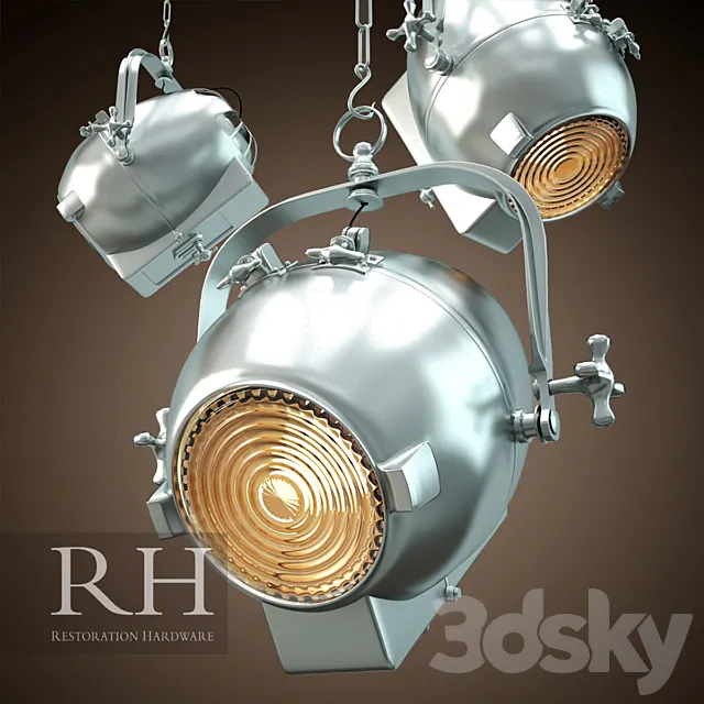 RH LANGLEY PENDANT COLLECTION (2 size) 3DS Max - thumbnail 3