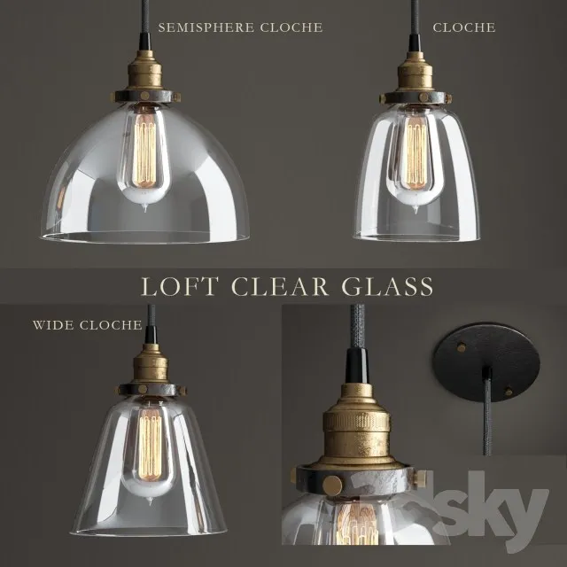 Lamps series "Loft Clear Glass" 3DS Max - thumbnail 3