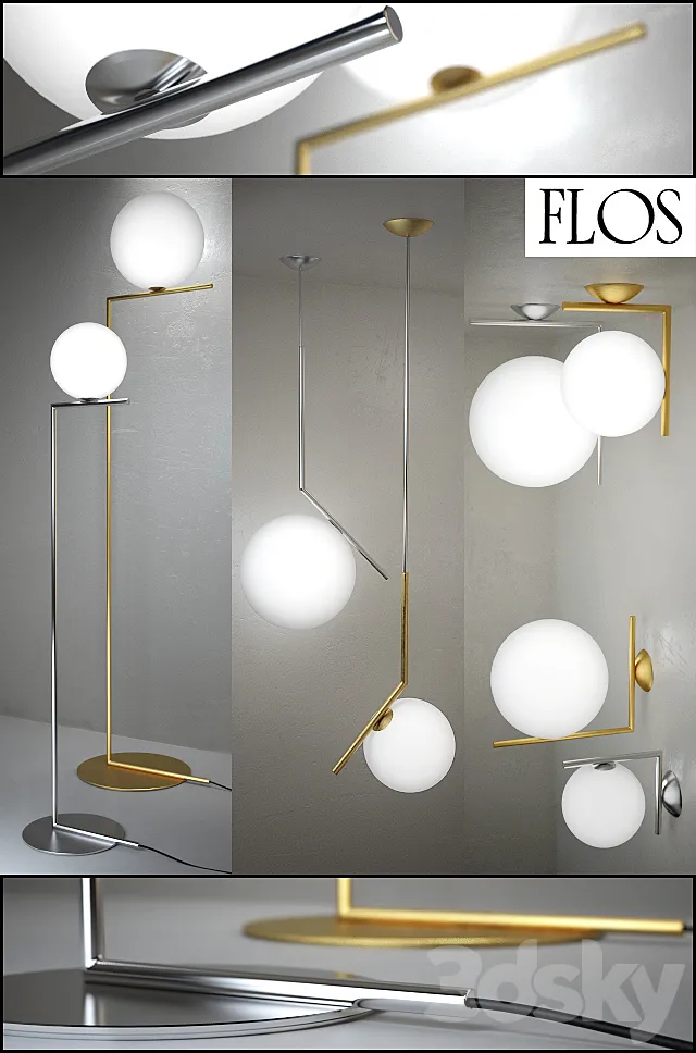 IC Lights – floor suspension ceiling wall by Flos 3DS Max - thumbnail 3