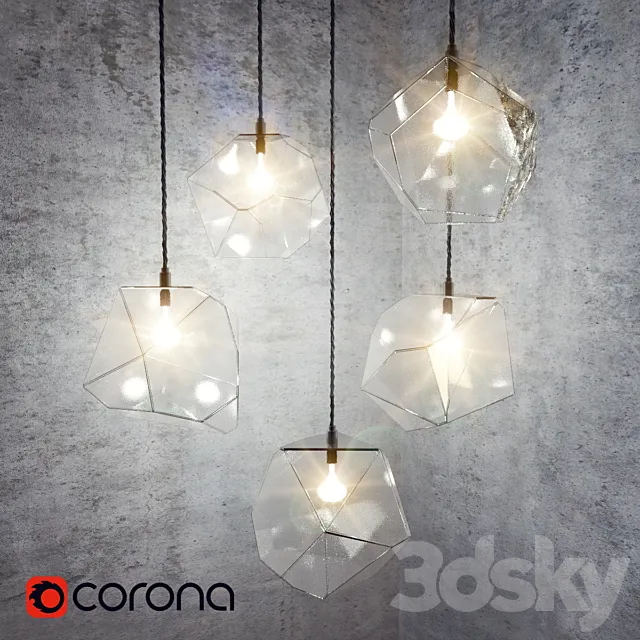 Crystal Pendant Lights 3DS Max - thumbnail 3