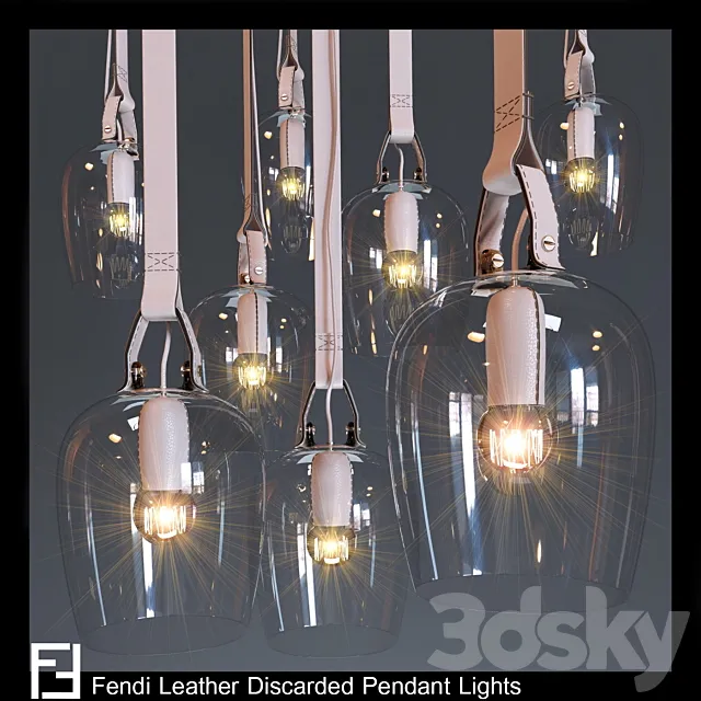 Fendi Leather Discarded Pendant Lights 3DS Max - thumbnail 3