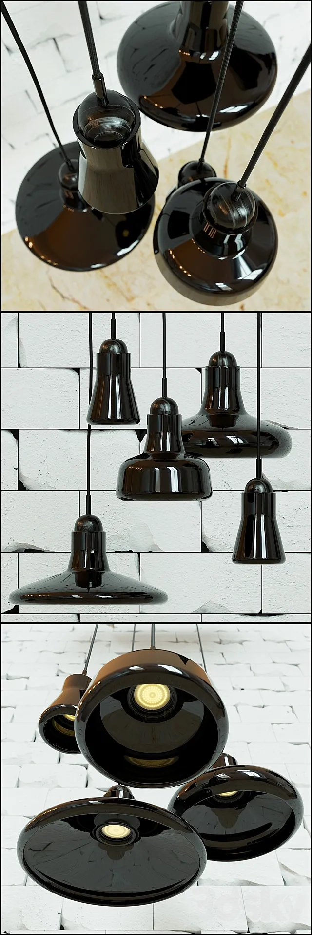 Hanging lamp SHADOW BY BROKIS (collection) 3DS Max - thumbnail 3