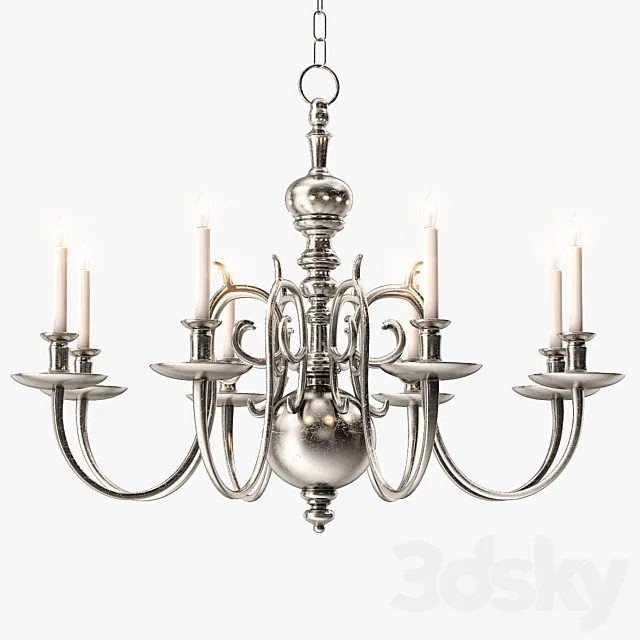 1stdibs 18th Century Style Two Tier Chandelier 3DS Max - thumbnail 3