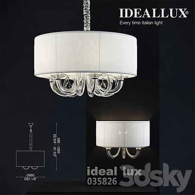 Ideal Lux – Swan 035 826 SP6 3DS Max - thumbnail 3