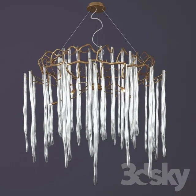 Chandelier Serip Noveltys CT 3298\/13 Clear Glasses 3DS Max - thumbnail 3
