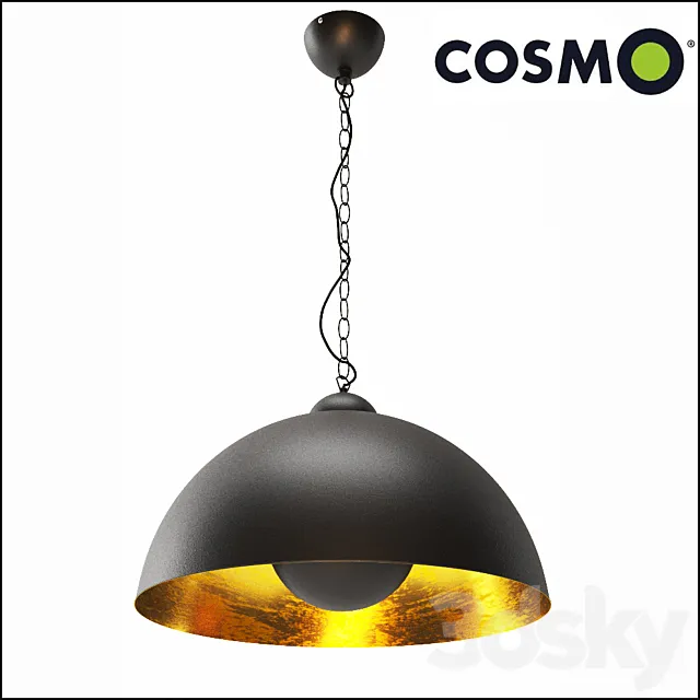 Hanging lamp Industrial Dome 3DS Max - thumbnail 3