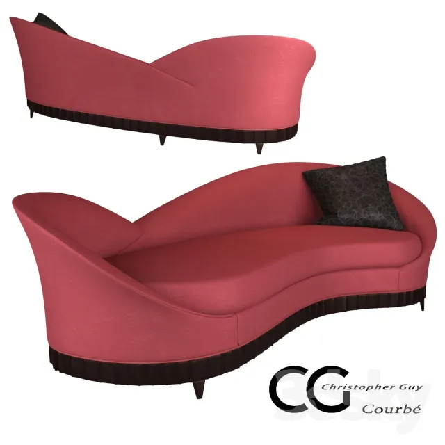 Sofa Courbe Christopher Guy 3DS Max - thumbnail 3
