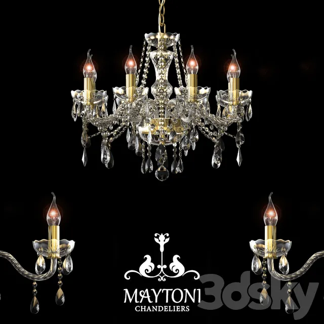 Chandelier Maytoni DIA019-08-G 3DS Max - thumbnail 3