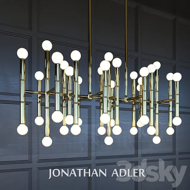 MEURICE RECTANGLE CHANDELIER 3DS Max - thumbnail 3