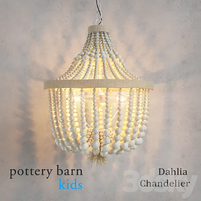 Pottery Barn Kids Dahlia Chandelier 3DS Max - thumbnail 3