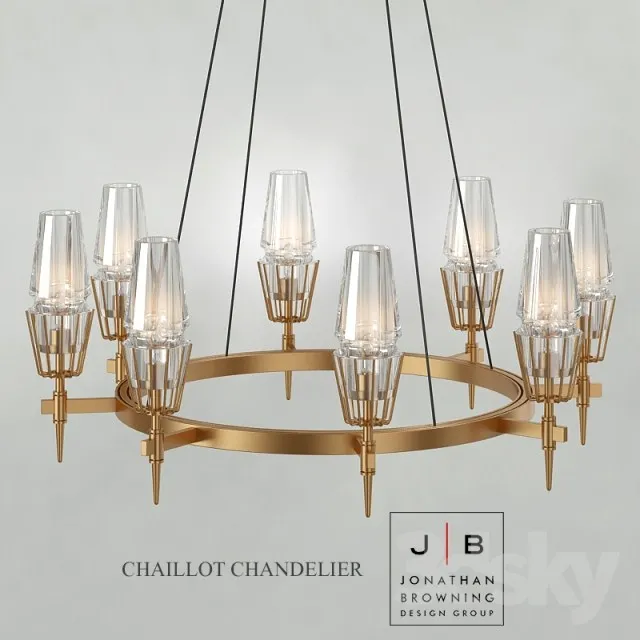 Chandelier Jonathan Browning Chaillot 3DS Max - thumbnail 3