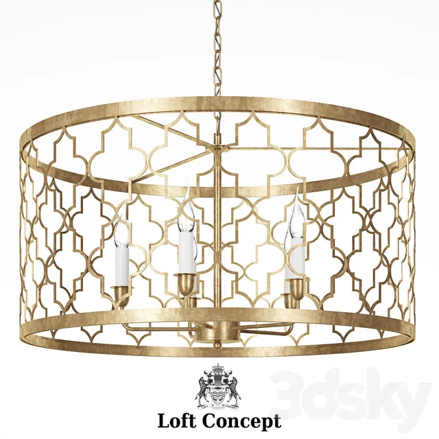 LOFT CONCEPT ROMEO FIVE LIGHT PENDANT LAMP 3DS Max - thumbnail 3