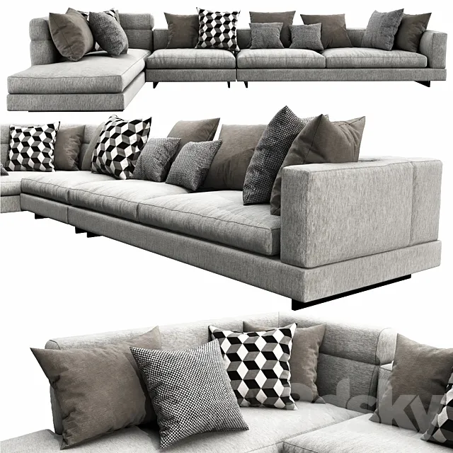 Furniture – Sofa 3D Models – Alexander 06 Sofa by Minotti