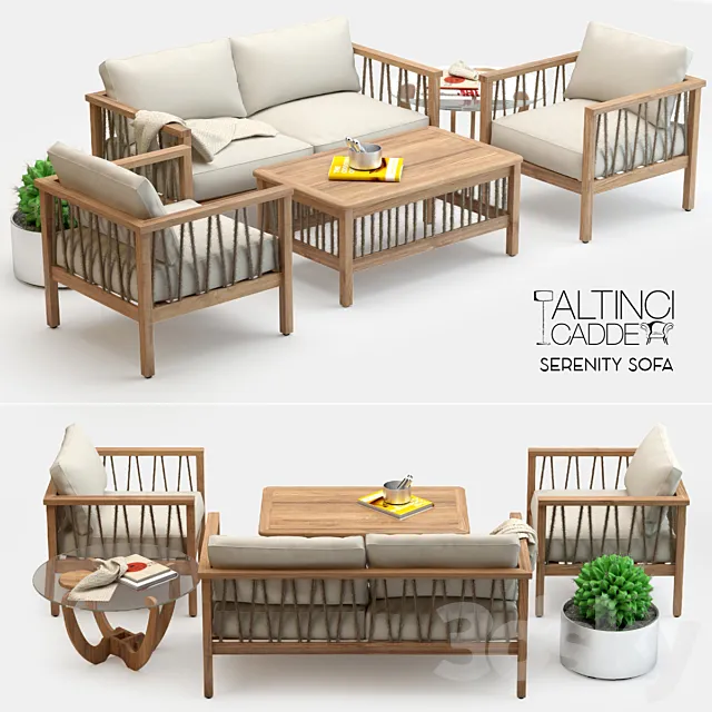 Furniture – Sofa 3D Models – ALTINCI CADDLE Serenity Garden Sofa Set PRO