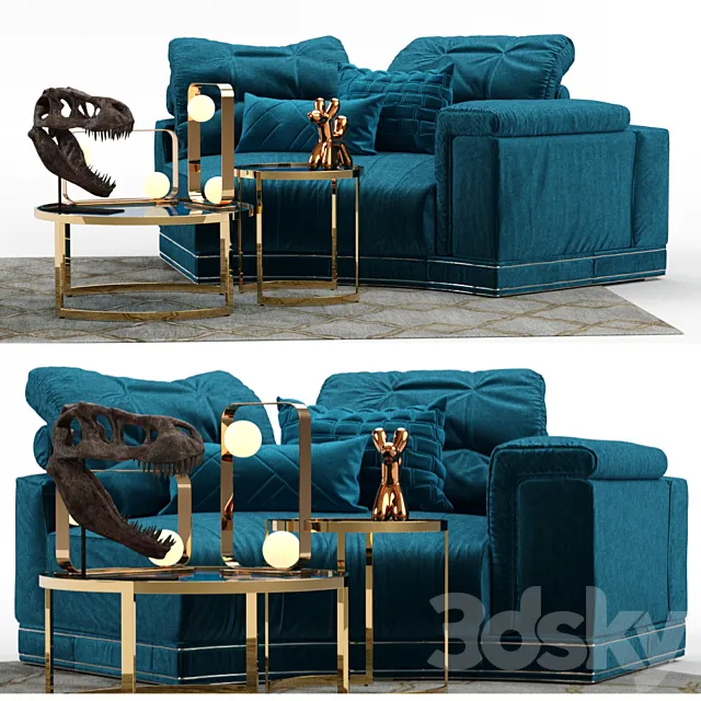 Furniture – Sofa 3D Models – Andrew Sofa by Fendi (Section A) 3d model