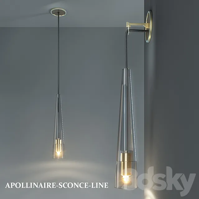 APOLLINAIRE sCONCE 3DS Max - thumbnail 3