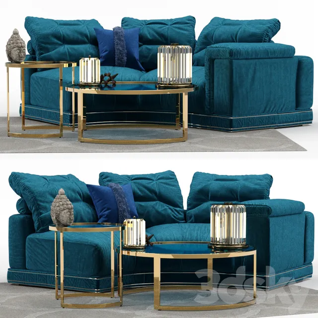Furniture – Sofa 3D Models – Andrew Sofa by Fendi (Section B) 3D model