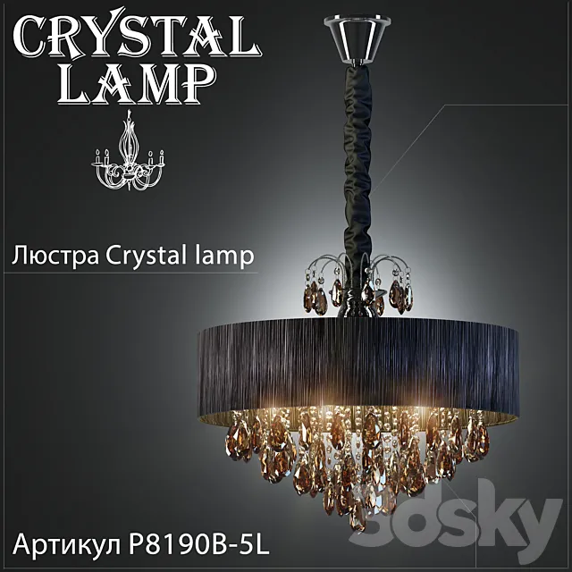 Chandelier Crystal Lamp P8190B-5L 3DS Max - thumbnail 3