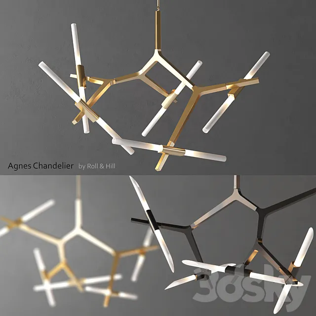 Ceiling Lights – 3D Models Download – Agnes Chandelier by Roll & Hill