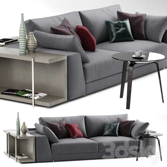 Furniture – Sofa 3D Models – Argo gray sofa AG002 – MisuraEmme
