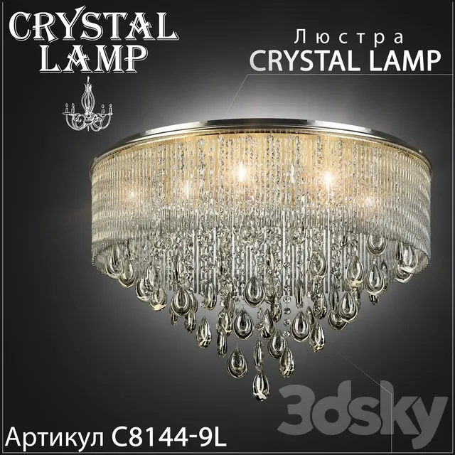 Ceiling Lights – 3D Models Download – Chandelier Crystal lamp C8144-9L