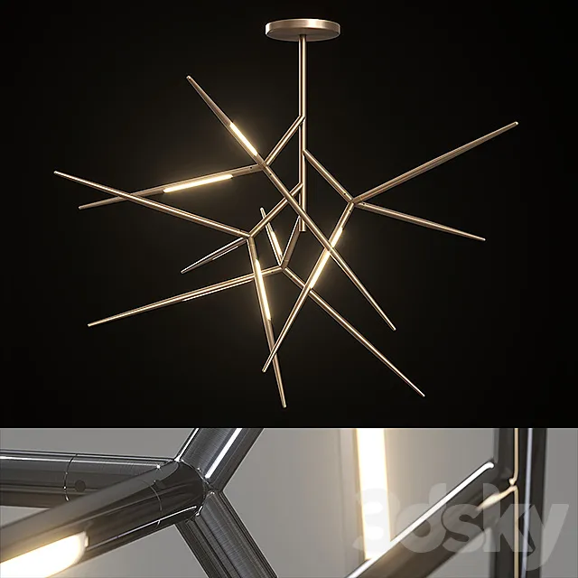 Ceiling Lights – 3D Models Download – Chandelier Venicem Spear chandelier (3 materials)