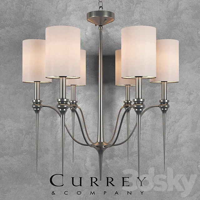 Ceiling Lights – 3D Models Download – Currey chandbury semi-flush chandelier