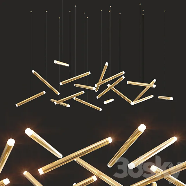 Ceiling Lights – 3D Models Download – Dutti D0068 Gold Chandelier