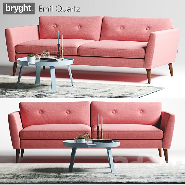 Furniture – Sofa 3D Models – Article Bryght Emil Quartz Sofa