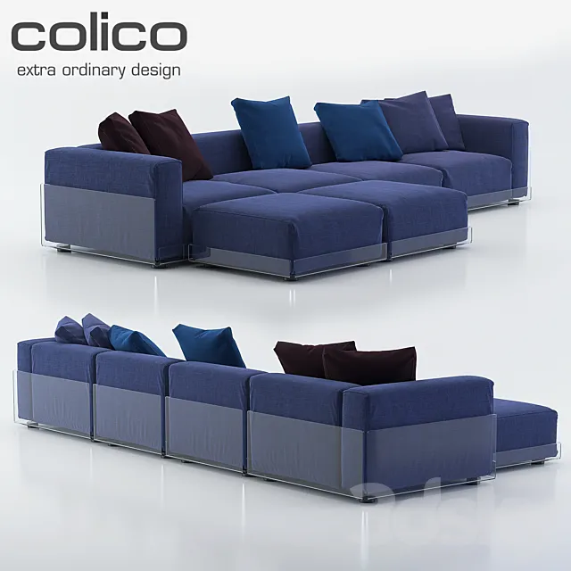 Furniture – Sofa 3D Models – Asami Sofa by Colico