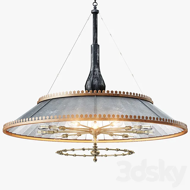 Ceiling Lights – 3D Models Download – Grand 1800s Wheeler Mirrored Lamp