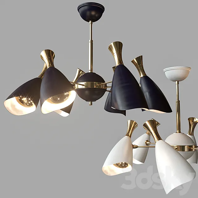 Ceiling Lights – 3D Models Download – LED Chandelier 6 horns China Manufacturing