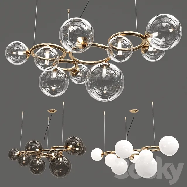 Ceiling Lights – 3D Models Download – Puppet Ring SP9 chandelier by Vistosi