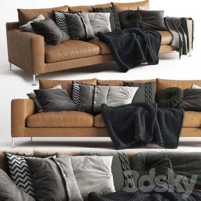 Furniture – Sofa 3D Models – B & B Italia Harry Sofa Scandinavian Set