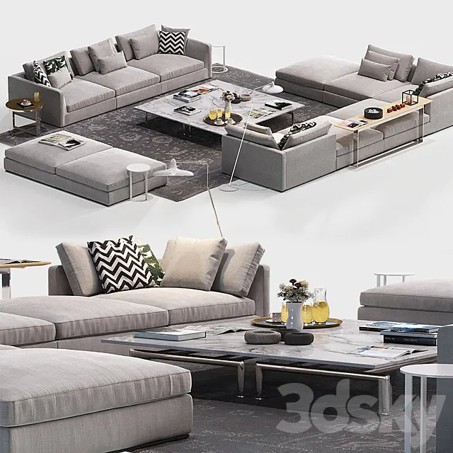 Furniture – Sofa 3D Models – B & B Italia Richard sofa 1