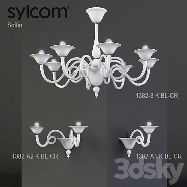 Ceiling Lights – 3D Models Download – Sylcom Soffio 1382-8 +A1+A2