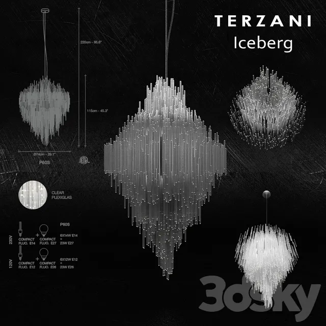 Ceiling Lights – 3D Models Download – Terzani Iceberg