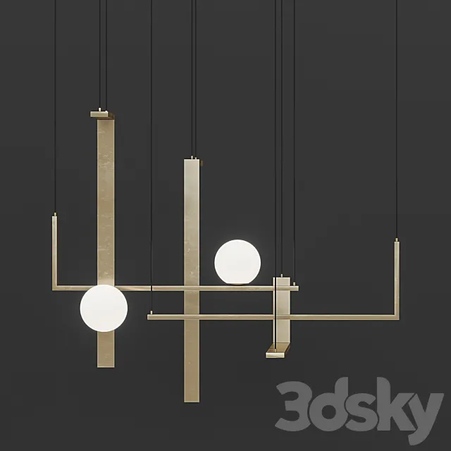 Ceiling Lights – 3D Models Download – Venicem Less 5 Suspension