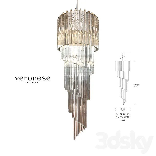 Ceiling Lights – 3D Models Download – VERONESE Spirale CORONA PRO