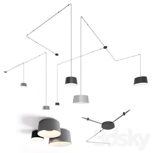Ceiling Lights – 3D Models Download – VIBIA TUBE modular pendant and ceiling system