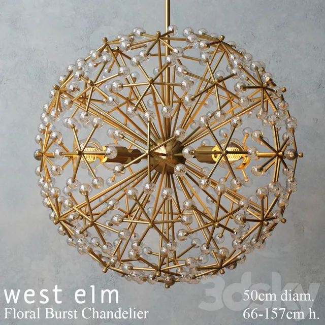 Ceiling Lights – 3D Models Download – West elm – Floral Burst Chandelier