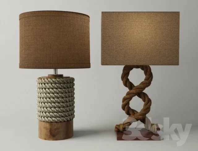 Rope Table Lamps 3DS Max - thumbnail 3