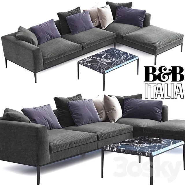 Furniture – Sofa 3D Models – B and B Italia Michel sofa