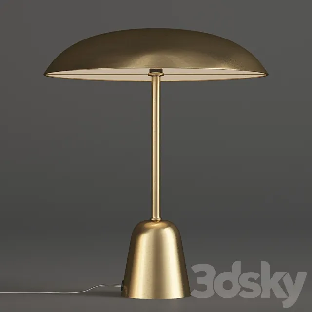 John Lewis LED Table Lamp Satin Brass 3DS Max - thumbnail 3